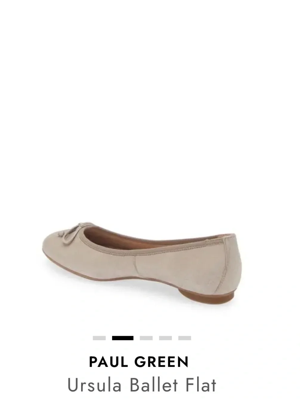 Paul Green Ursula Ballet Flat In Cashmere Suede Metallic women size US 9 $398